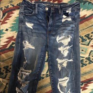 High Rise American Eagle Skinny Jeans